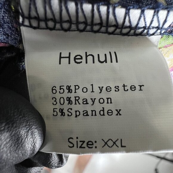 Hehull Womens 2X Floral Maxi Crochet Halter Dress Pockets Bohemian Bloomcore - Picture 13 of 16